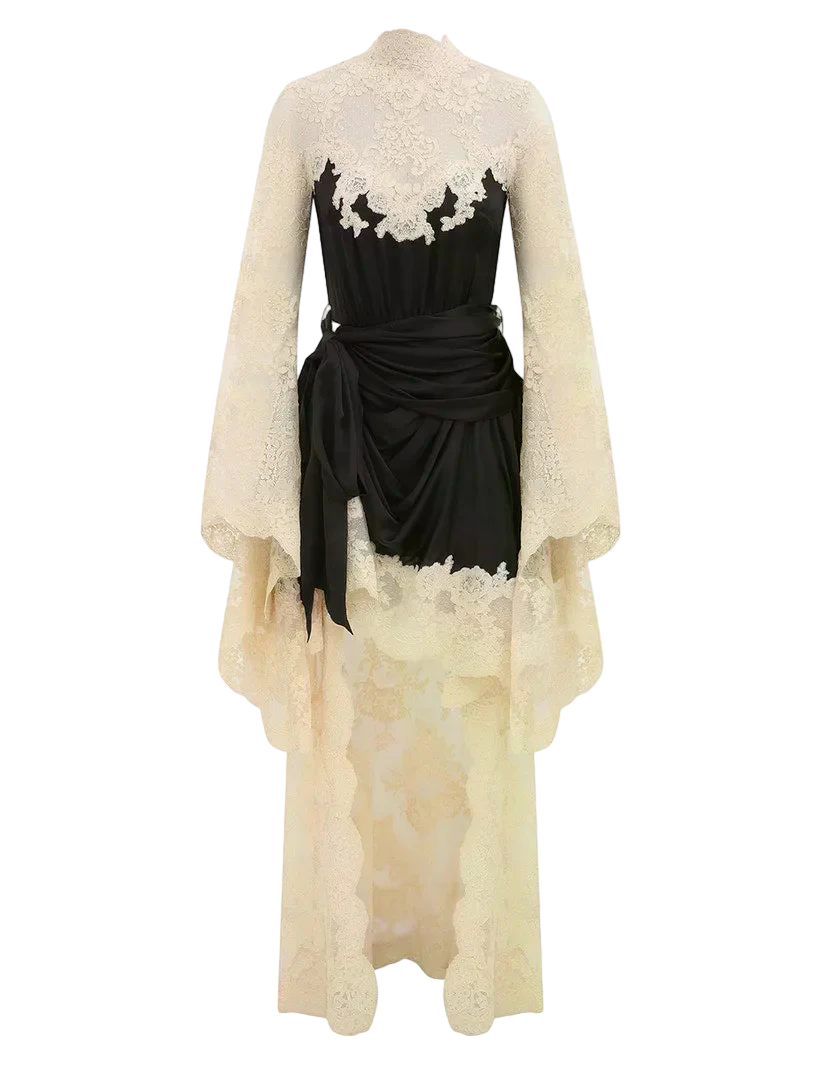 Hypnotic lace drape dress