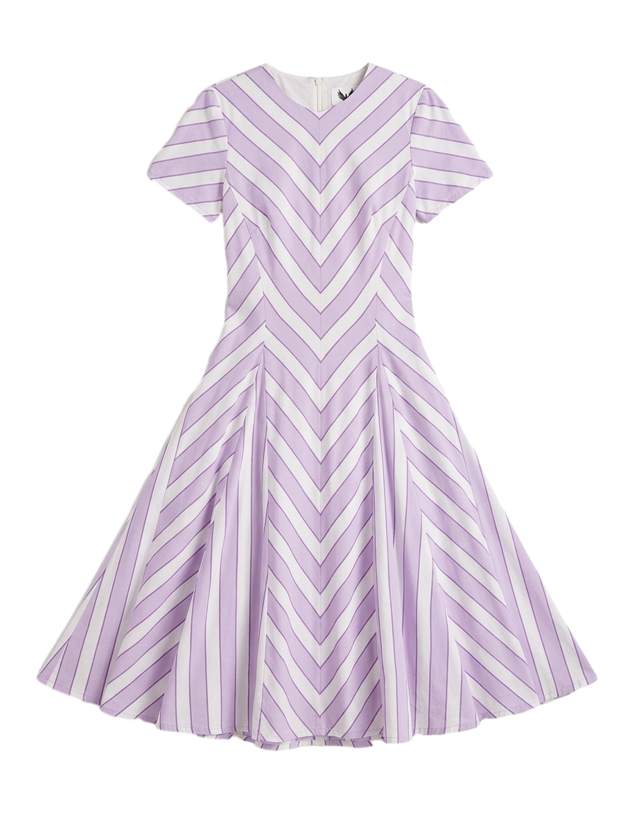 Chevron stripe maxi dress