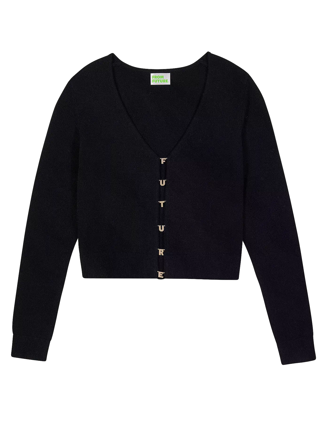 From Future letter-hook cropped cardigan