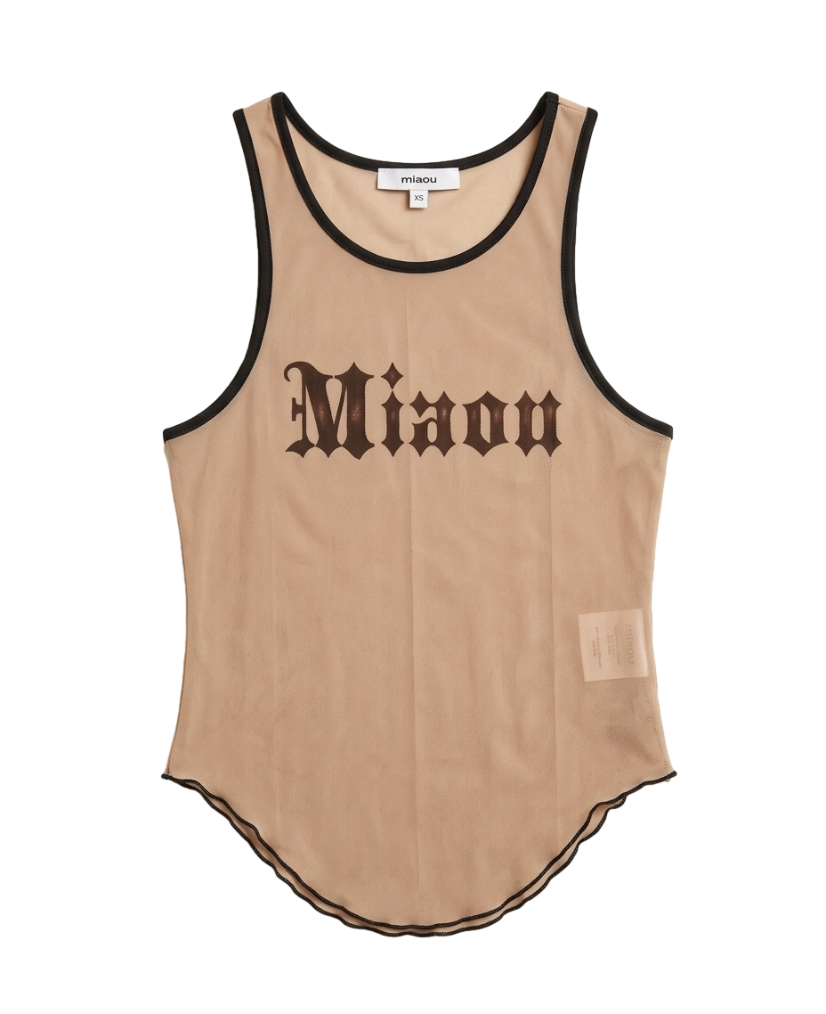 Miaou logo mesh tank