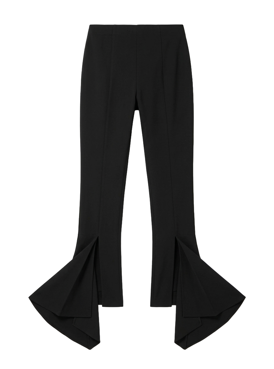 Split-hem flare trousers
