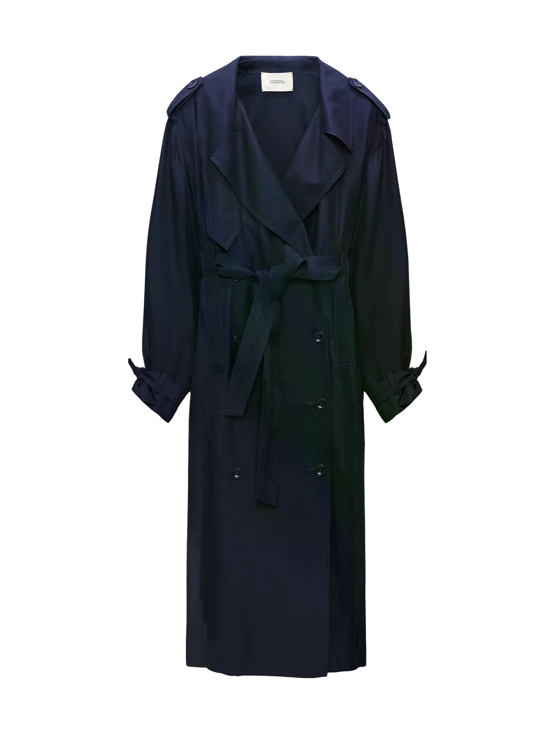 Silk trench coat