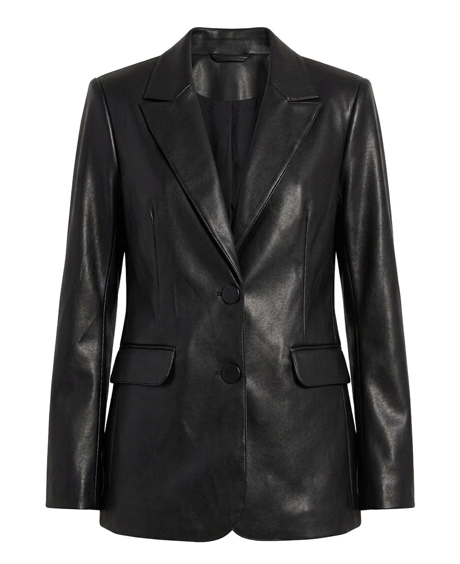 Faux Leather Blazer