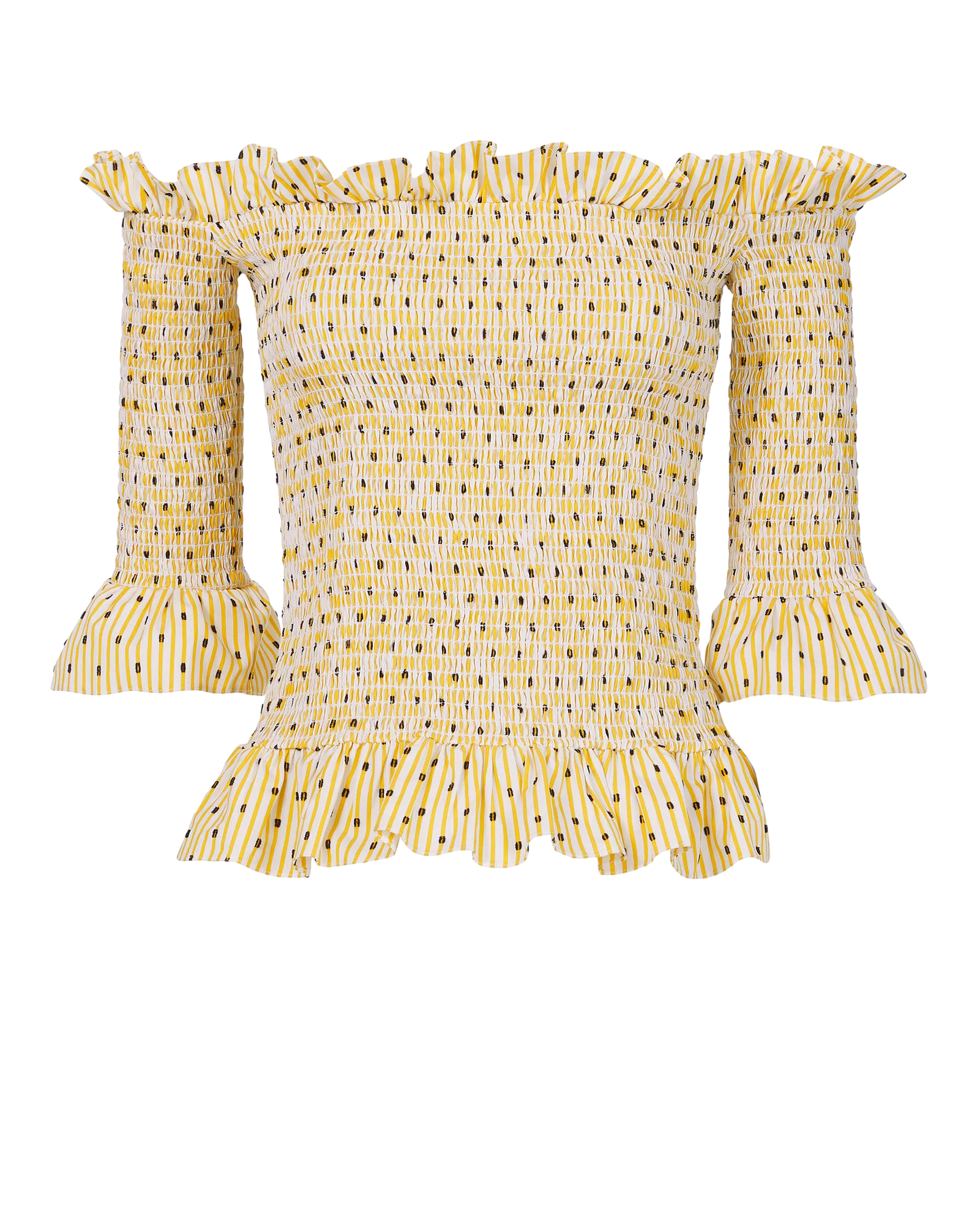 Smocked off-the-shoulder top