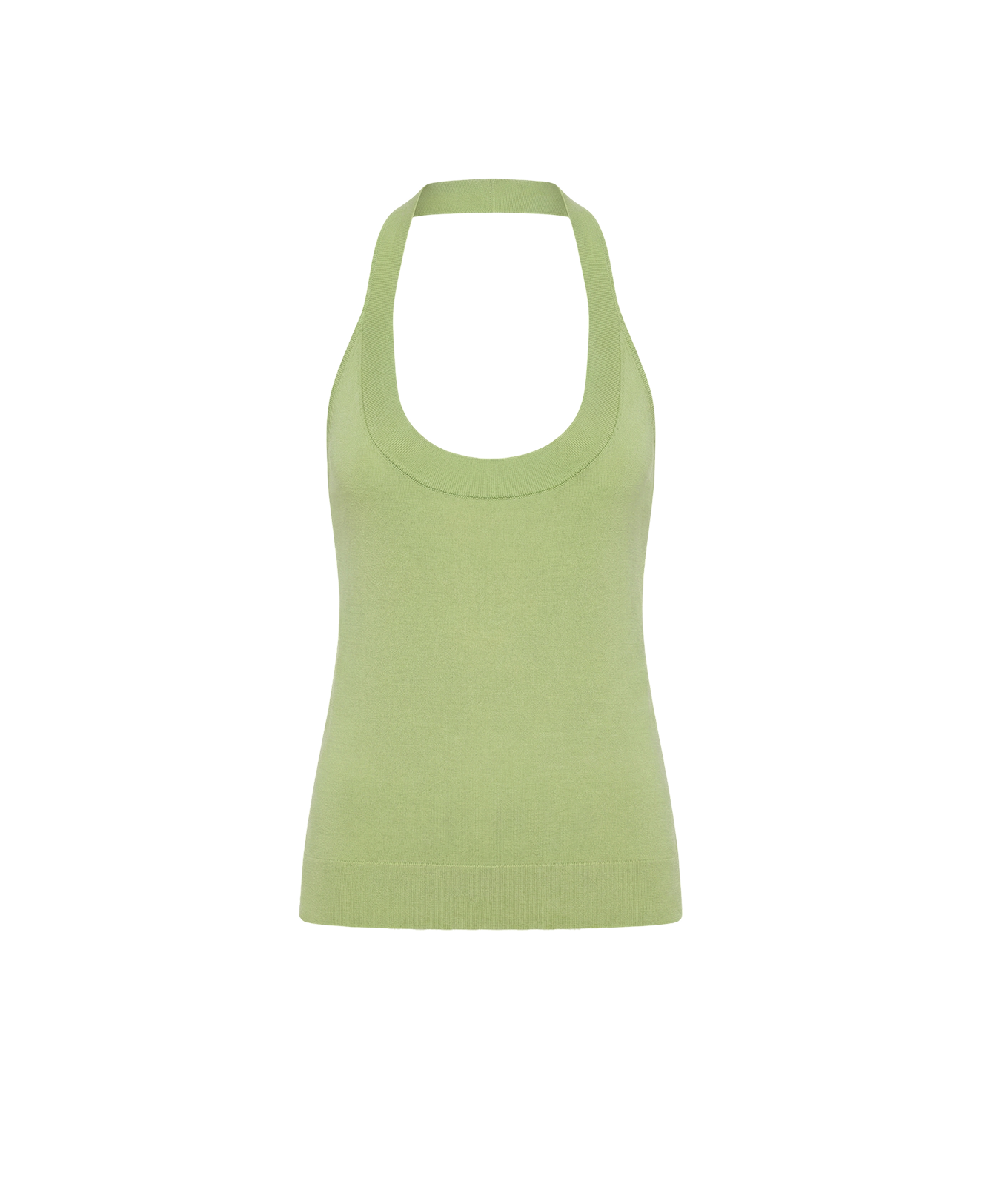 Silk knit halter top